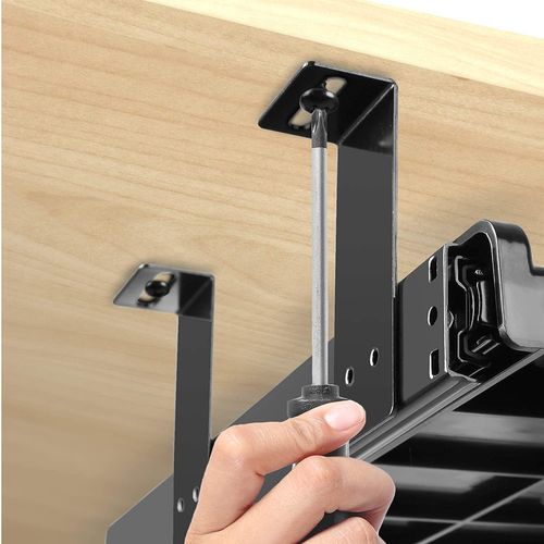 Dktsx2 Support Coulissant Pour Clavier Et Souris – Tiroir Sous La Table – Pinces En Acier