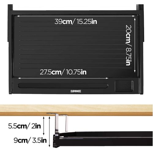 Dktsx2 Support Coulissant Pour Clavier Et Souris – Tiroir Sous La Table – Pinces En Acier