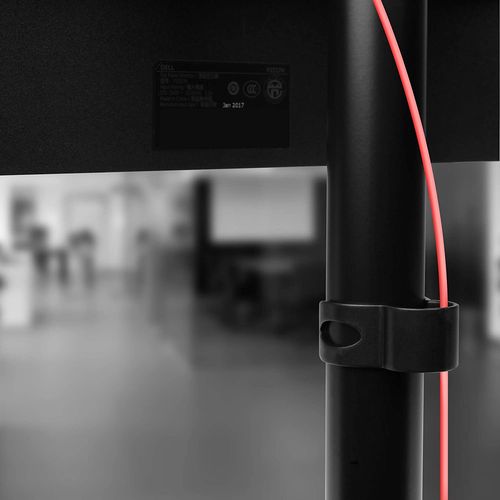 Dm15v2 Support 2 Écrans - Modèle Avec Pince - Hauteur Ajustable - Compatible Vesa 75 100