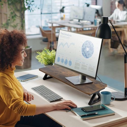 Support Pour Moniteur En Mdf 82 X 30cm Rehausseur D'écrans De 16cm Duronic Dm06-2 Ao