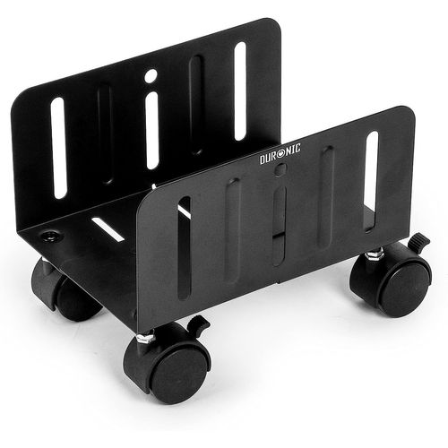 Support Pour Tour D'ordinateur à Roulettes Charge Max 15kg Largeur Ajustable 13-21cm Duronic Dmhd2