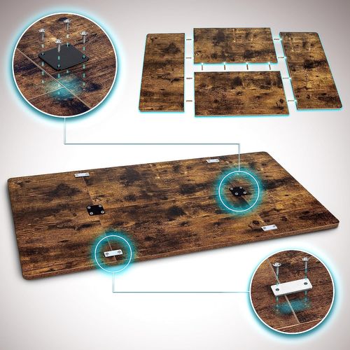 Plateau Pour Bureau Assis Debout De 120 X 60 X 2cm Duronic Tt120 Ao