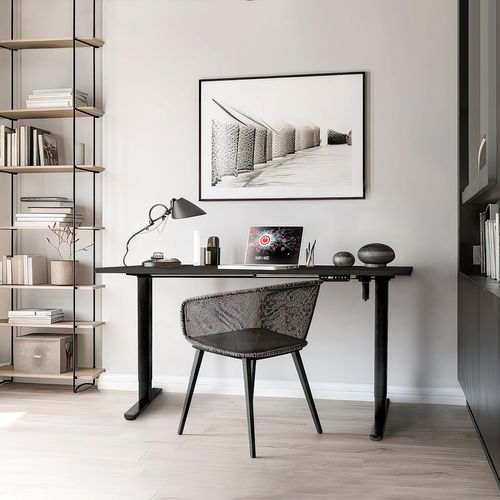 Plateau Pour Bureau Assis Debout De 140 X 60 X 2cm Duronic Tt140 Bk