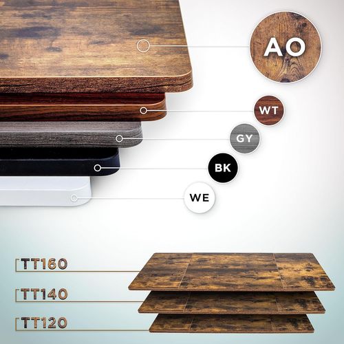 Plateau Pour Bureau Assis Debout De 140 X 60 X 2cm Duronic Tt140 Ao