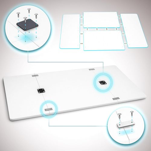 Plateau Pour Bureau Assis Debout De 160 X 60 X 2cm Duronic Tt160 We