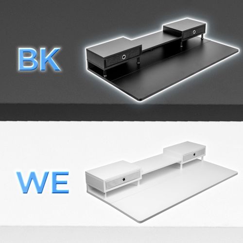 Plateau Avec 2 Tiroirs Pour Bureau Assis Debout De 120cm Duronic Dd1 Bk