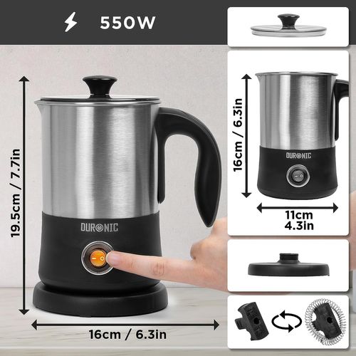 Mousseur à Lait Électrique Automatique 550w 400ml Pot En Inox Café Cappuccino Latte - Mf300