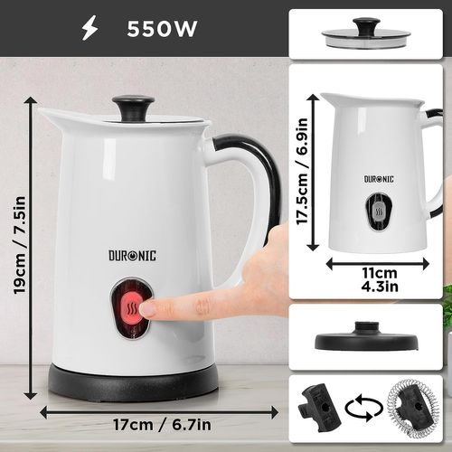 Mousseur à Lait Électrique Automatique 550w  240ml Pot En Inox Café Cappuccino Latte - Mf130
