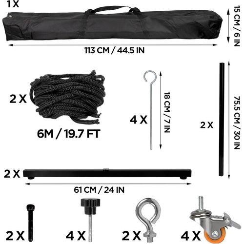 Sfps Parts Set D'accessoires Pour Ecran De Projection Sfps Trépied Crochets Vis Corde