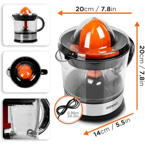 Presse-agrumes 40w Capacité De 700ml 2 Cônes Filtre Réglable Pour Pulpe Jus D’orange - Je407