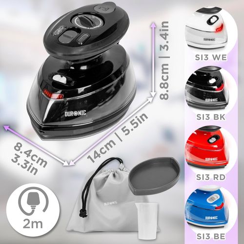 Si3 Bk Mini Fer à Repasser à Vapeur De Voyage 400w Léger Compact 495g Craft Patchwork