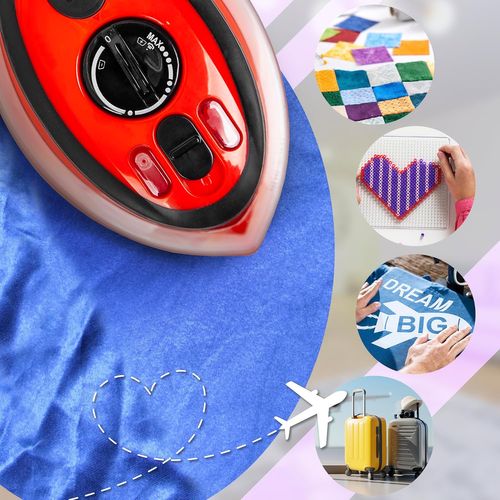 Si3 Rd Mini Fer à Repasser à Vapeur De Voyage 400w Léger Compact 495g Craft Patchwork