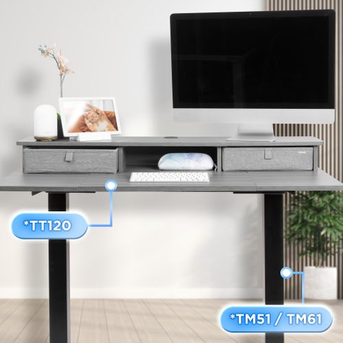 Dd3 Gy Planche De 120 Cm Avec 2 Tiroirs Pour Bureau