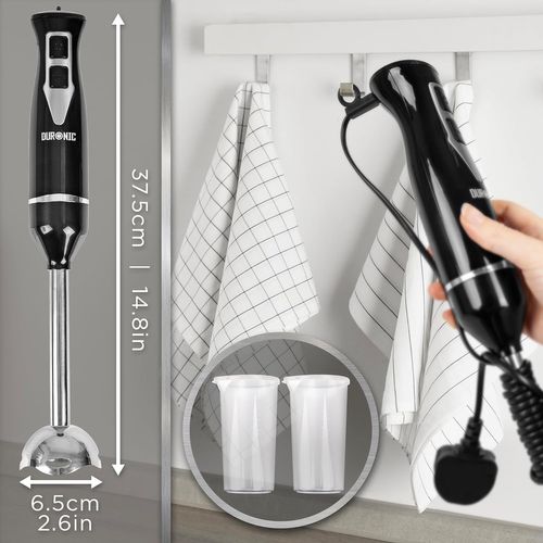 Mixeur Plongeant à Main 350w 2 Vitesses 2 Lames En Inox 2 Cruches De 600 Ml - Hb35c