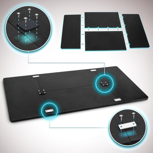 Tt160 Bk Plateau Pour Bureau Assis Debout De 160 X 60 X 2cm Duronic