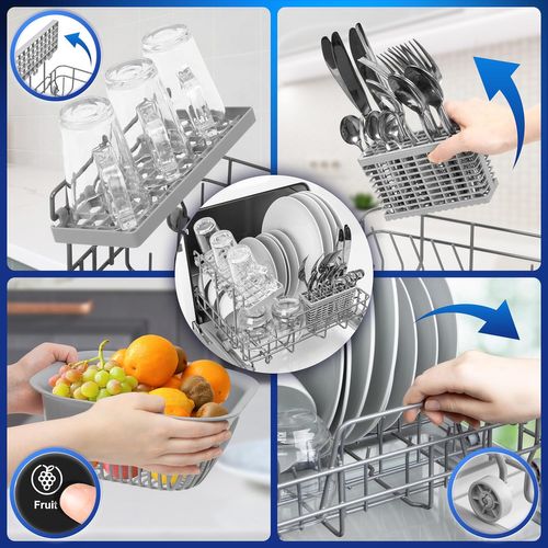 Lave-vaisselle De Table 950w Lave Vaisselle Posable Portable Compact 7 Programmes - Dw5 Bk