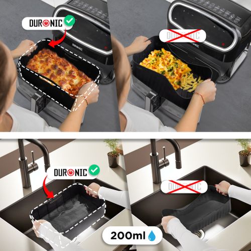 Afl2 1x Moule En Silicone Plat Réutilisable Accessoire Pour Friteuse à Air Airfryer