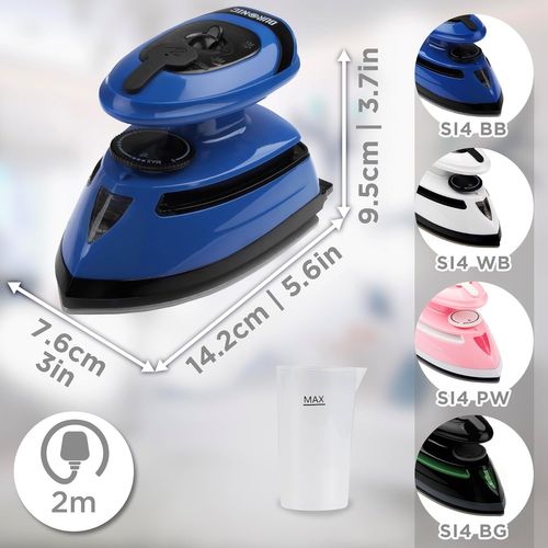 Si4 Bb Mini Fer à Repasser à Vapeur De Voyage 420w Réservoir D'eau De 30 Ml Compact