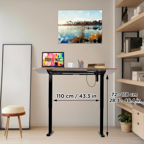 Cd140 Bo Bureau Assis-debout Électrique Plateau De 140 Cm Hauteur Ajustable 72 à 118 Cm