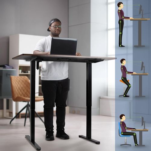 Cd140 Bt Bureau Assis-debout Électrique Plateau De 140 Cm Hauteur Ajustable 72 à 118 Cm