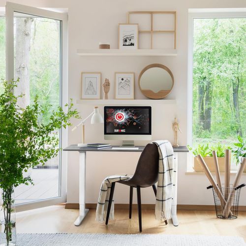 Cd140 Wg Bureau Assis-debout Électrique Plateau De 140 Cm Hauteur Ajustable 72 à 118 Cm