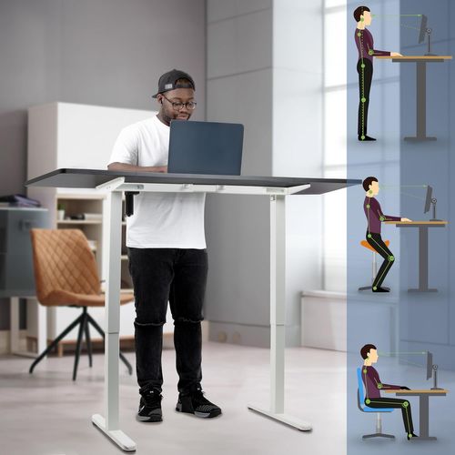 Cd160 Wk Bureau Assis-debout Électrique Plateau De 160 Cm Hauteur Ajustable 72 à 118 Cm