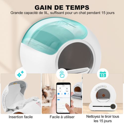 65l Litière Robot Connectée - Maison De Toilette Pour Chat
