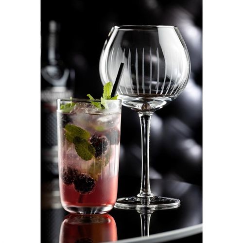 Verres Hauts Rainurés Nid D'abeille Raffles 420ml - Lot De 6 -