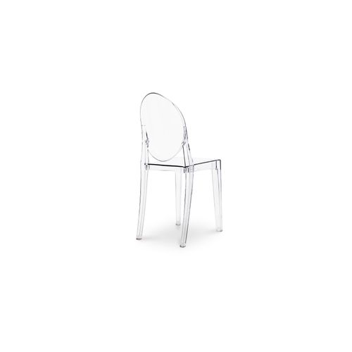 X4 Chaise à Manger Victoire Design Transparent Noir