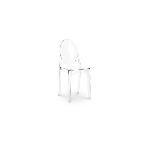 X4 Chaise à Manger Victoire Design Transparent Noir