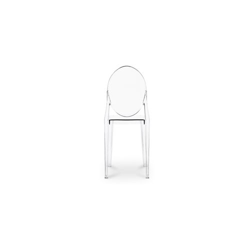 X4 Chaise à Manger Victoire Design Transparent Noir
