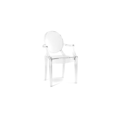 X4 Fauteuil Louis King Design Transparent Vert Transparent