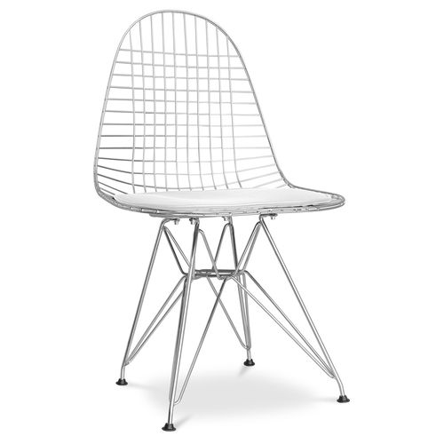 Chaise Row - Simili Cuir Blanc