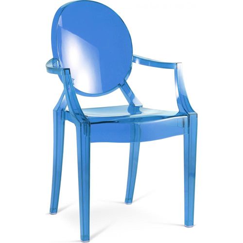 Chaise Enfant Louis King Design Transparent Bleu Transparent