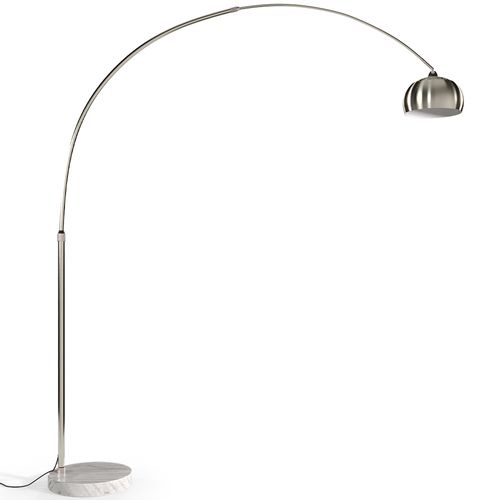 Lampadaire Avec Base En Marbre - Lampe De Salon - Lery Blanc