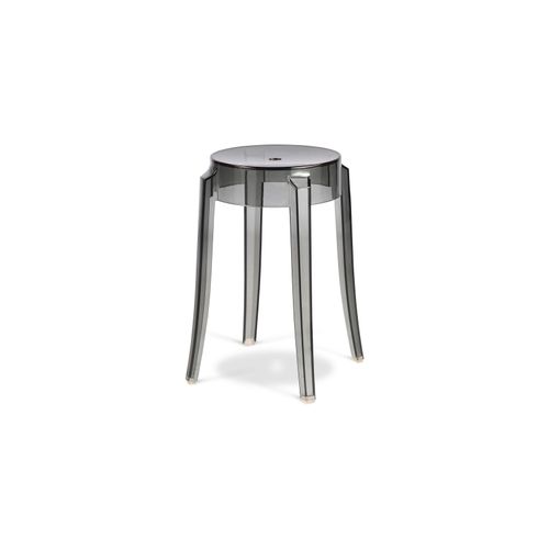 Tabouret Victoire - 47cm - Design Transparent Gris Clair