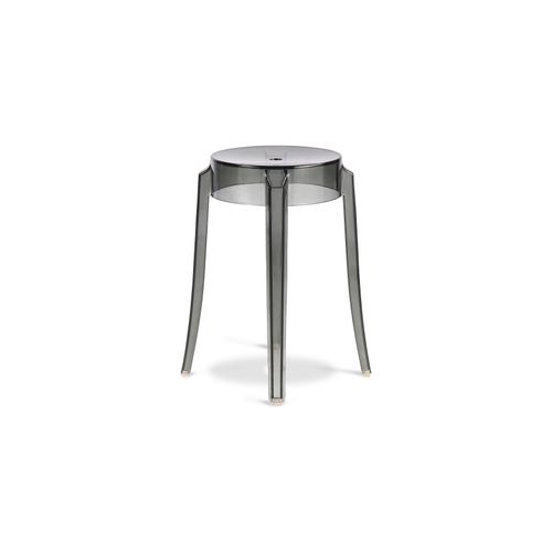 Tabouret Victoire - 47cm - Design Transparent Gris Clair