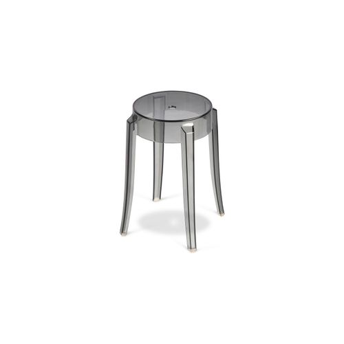 Tabouret Victoire - 47cm - Design Transparent Gris Clair