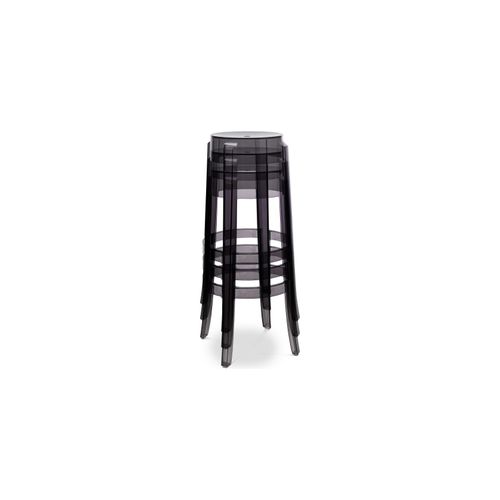 Tabouret De Bar Victoire - 75cm - Design Transparent Gris Clair
