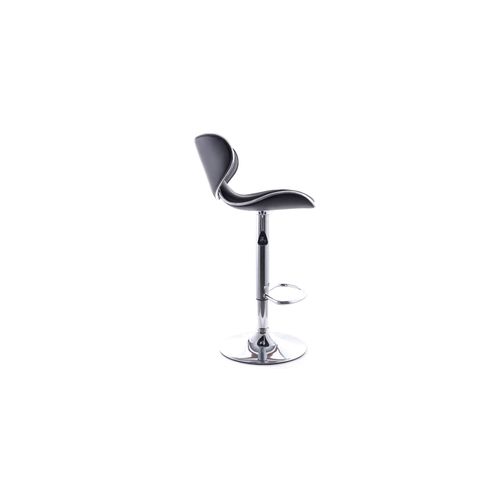 Tabouret De Bar Curved Back Pivotant - Réglable En Hauteur Noir