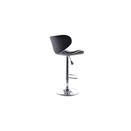 Tabouret De Bar Curved Back Pivotant - Réglable En Hauteur Blanc