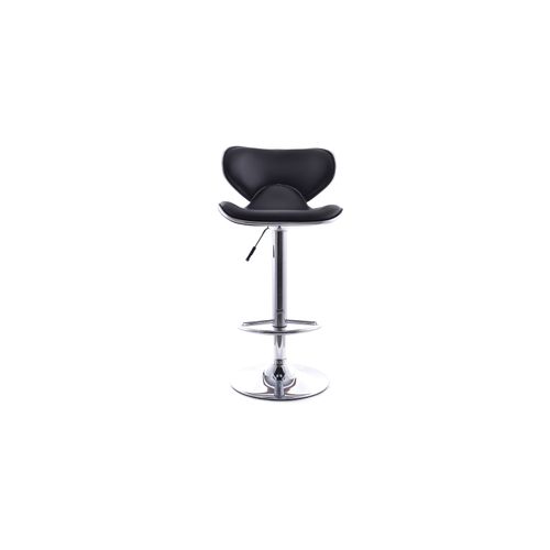 Tabouret De Bar Curved Back Pivotant - Réglable En Hauteur Blanc