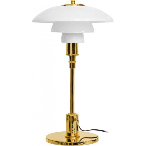 Lampe Pl 4/3 - Acier Et Verre Chromé Doré