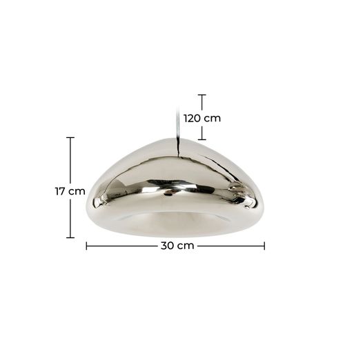 Lampe Suspension Empty - 30cm - Métal Chromé Argenté