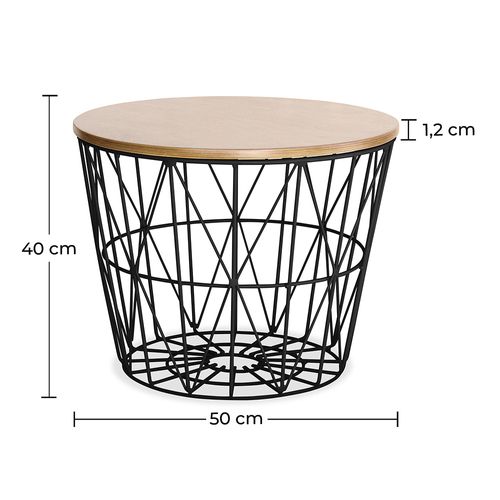 Table D'appoint Panier – Style Modern Blanc