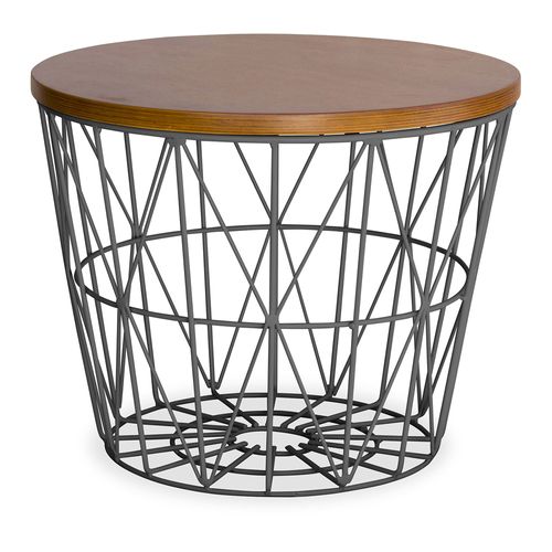 Table D'appoint Panier – Style Modern Gris Foncé