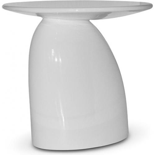 Table D'appoint Parabole - Fibre De Verre - 60cm Blanc