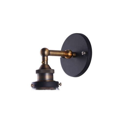 Lampe Murale Avec Abat-jour Cristal Edison – Acier Bronze