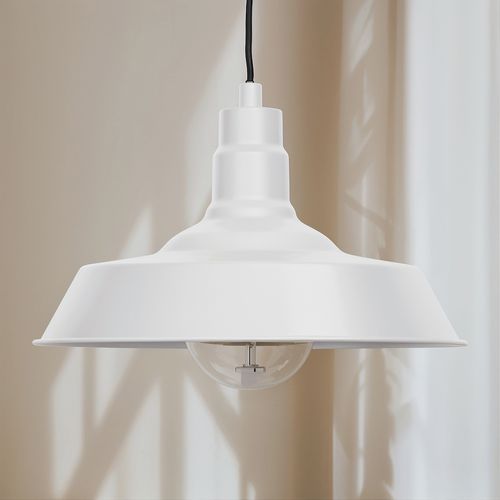 Lampe Pendante Avec Abat-jour De Couleur Edison – Acier Blanc