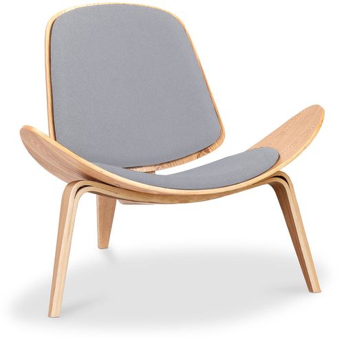 Fauteuil Design - Fauteuil Scandinave - Revêtement En Tissu - Luna Rouge